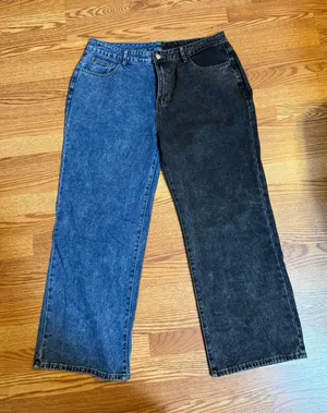 Color Block Jeans Wide-Leg thumbnail 1