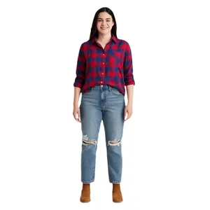 american eagle FLANNEL Plaid Button-Up SIZE S Gorpcore Casual RED BLUE thumbnail 6