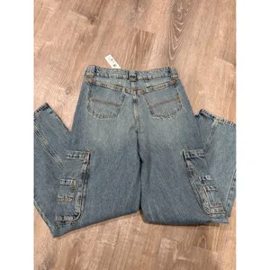 Garage Denim Ample‎ Baggy Cargo Jeans Light Wash Size 3 26 Grunge Streetwear thumbnail 5