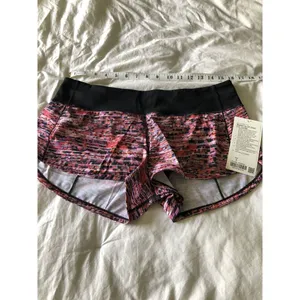Lululemon Speed Up Short 2.5" - Sz 8, Flash Peat‎ Orange Black FPOM/BLK thumbnail 8