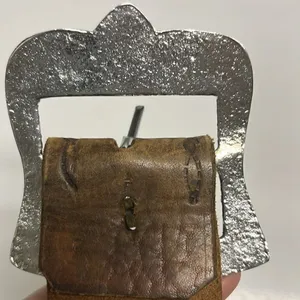 Brown Western Leather Embossed Floral Inspired Belt with Shiny Silver Hardware thumbnail 8