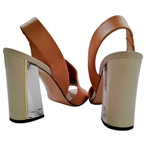 Calvin Klein Linnette Luxor Lucite Heel Wedge Sling Back Peep Toe Sandal Shoe 7 thumbnail 3
