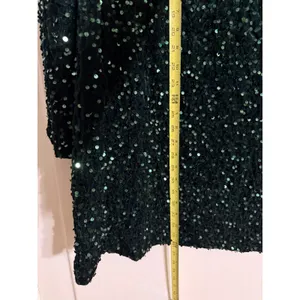 Cupshe‎ Womens Emerald Green Sequin Long Sleeve Mini Dress CAA05A4K078RR Size L thumbnail 2