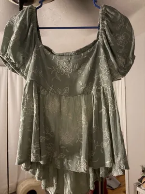 Altar'd State Babydoll Top Floral thumbnail 1