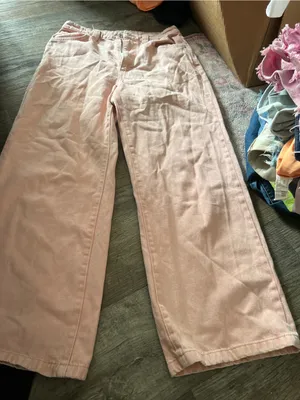 Cotton on low rise baggy Light Pink Wide Leg Pants thumbnail 1