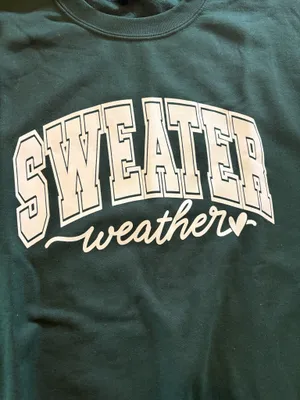 Gildan Sweater Weather Forest Green Crewneck Sweatshirt thumbnail 2