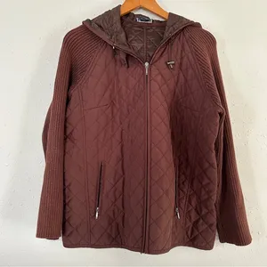 Pure Alaska Brown Sweater Full Zip Jacket Large Casual Fall Vintage 90s thumbnail 1