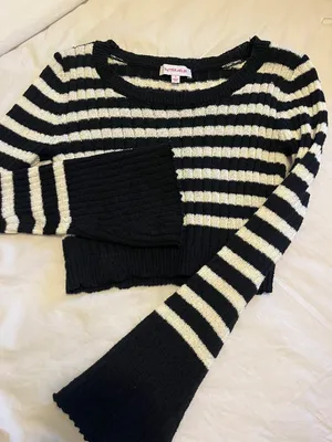 Triple Threads Cropped Sweater White thumbnail 1