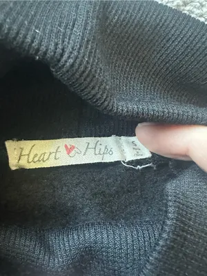 Heart & Hips Black Turtleneck Pullover Sweatshirt thumbnail 4