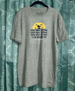Life is Good Unisex Standard Crusher Graphic T-Shirt Size Medium Grey. NWT thumbnail 1
