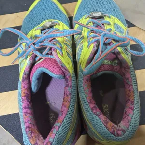 ASICS Gel Frantic 7 Womens 8.5 Running Shoes Neon‎ Multi Color Trainer Lace Up thumbnail 6