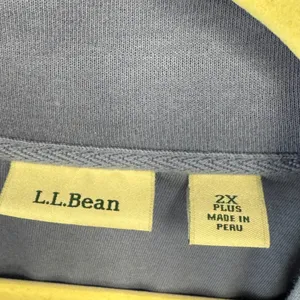 L.L. Bean Quilted Full Zip Sweatshirt Jacket Blue 2X Plus 515674 Deep Lake Soft thumbnail 8