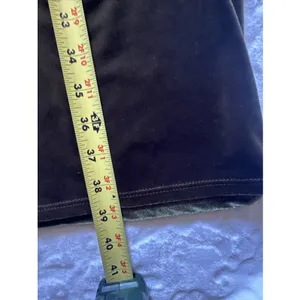 Max Studio Skirt Size L Green Velvet Skirt Elastic Waist Made In USA thumbnail 9