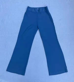 Zara High-Rise Wide-Leg Pants in Deep Blue thumbnail 1