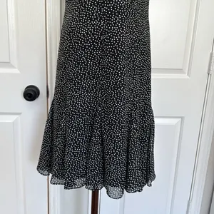 Chaps trumpet hem polka dot sleeveless midi dress thumbnail 8