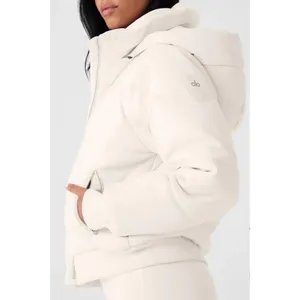 Alo Yoga Faux Leather Boss Puffer Ivory S thumbnail 4