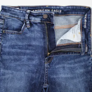 AEO Womens 4 Super Hi-Rise Jegging Distressed‎ Dark Wash Stretch Hipster Grunge thumbnail 6