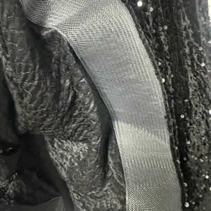 Stacees Black Sequin Dress size 16 thumbnail 4