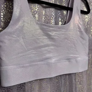 Fabletics Gold Harlyn Hologram Sparkly Shimmering Sports Bra S/M thumbnail 3