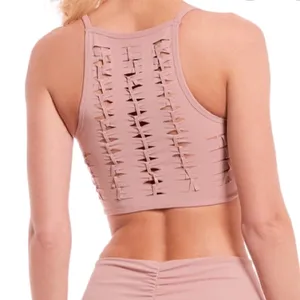 FREE PEOPLE MOVEMENT Revelation Braided Back Yoga Tank Bra Crop Top Nude Pink XS thumbnail 5