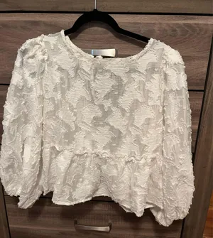 Free People White Lace Top thumbnail 3