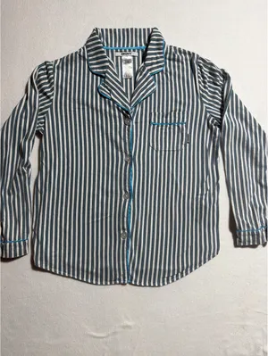 DKNY Women's Striped Cotton Pajama Set Small thumbnail 3