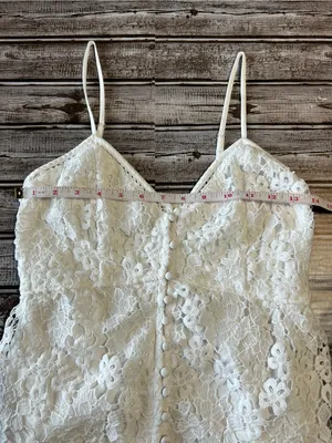 Abercrombie & Fitch White Lace Coquette Boho Cottagecore Summer Top thumbnail 6