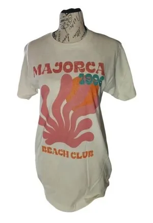 NWOT Majorca 1996 Beach Club Graphic Tee, X-Small thumbnail 1