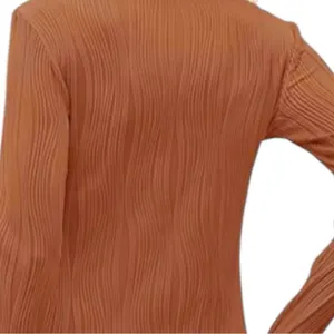 Zessica pumpkin spice colored stretchy top! Great for fall and in winter! thumbnail 3