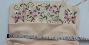 NWT Jodi Kristopher Blush Pink Floral Embroidered Prom Gown Size 1 thumbnail 5