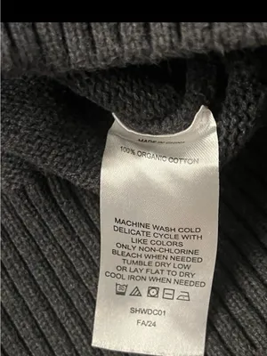Quince 100% organic cotton Charcoal Boyfriend Crewneck Sweater - Ribbed Hem thumbnail 3