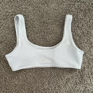 white ribbed bikini top thumbnail 2