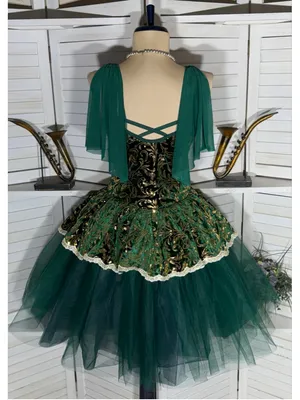 Vintage velvet beaded dress tutu lace emerald green fairy homecoming Ren Fair S thumbnail 2