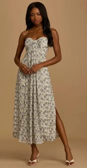 Lulus Party in the Garden Strapless Dress Sz S thumbnail 1