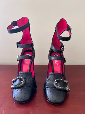 NEW Gucci Queercore Crystal Embellish Brogue Snake Heel Pumps Size 38.5 RARE thumbnail 6