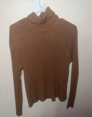 Turtle Neck Brown Size 2X thumbnail 1