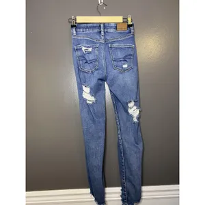 American Eagle Outfitters Curvy High Rise Jegging Jeans Womens 00 Distressed thumbnail 4