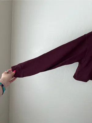 Lululemon All Yours Crop Sweatshirt Lunar New Year Burgundy thumbnail 3