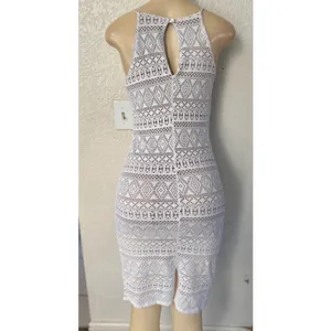 Poetry Bodycon Lace Net dress sexy Long Beach boho summer size small thumbnail 2