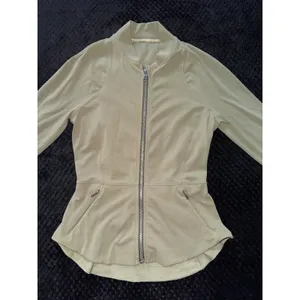 Lululemon Women's Define Olive Green Full Zip Jacket‎ Nulu Size 6 thumbnail 2