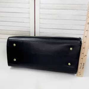La Terre Multi Compartment Satchel Bag Handbag Purse Black‎ Large thumbnail 10