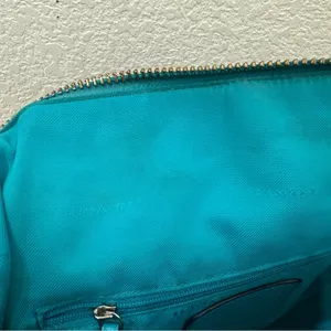 COACH Prairie Pebbled Leather Turquoise Color Satchel Crossbody RECOLORED! READ thumbnail 15