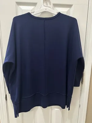 SPANX® Perfect Length Dolman Sleeve Top size Large Navy thumbnail 10