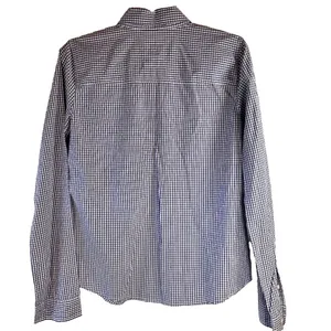 Hollister Button up Shirt Long‎ Sleeve Women's Size L Blue Checked thumbnail 2