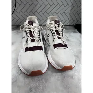 On Cloudnova Women’s Size 10.5 White Burgundy CloudTec Lifestyle Running Shoes thumbnail 2