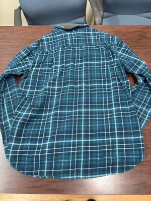 Carhartt Relaxed Fit Mens Blue Plaid Trumbull Button Down Shirt Size Large thumbnail 3