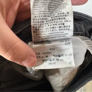 Levi's Washed Black Button Fly‎ Straight Leg Jeans Size 24 thumbnail 7