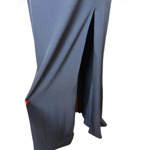 BHLDN Ashlynn Gown Women 12‎ Midnight Blue Square Neck Side Slit Crepe Formal thumbnail 6