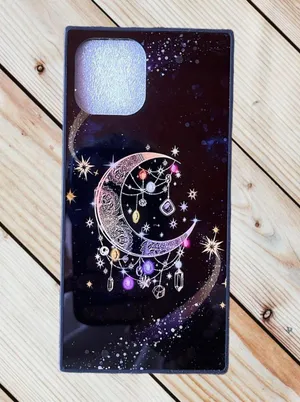 iPhone 12 Pro Max Crystal Moon Case Black thumbnail 1