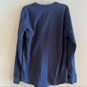 Nike Navy Raw Stitching Long Sleeve Top thumbnail 5